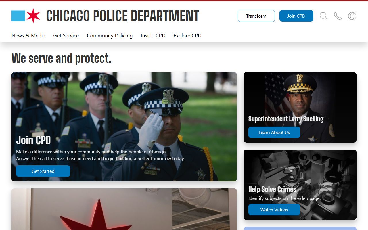 Chicago Police Department website for criminal records access